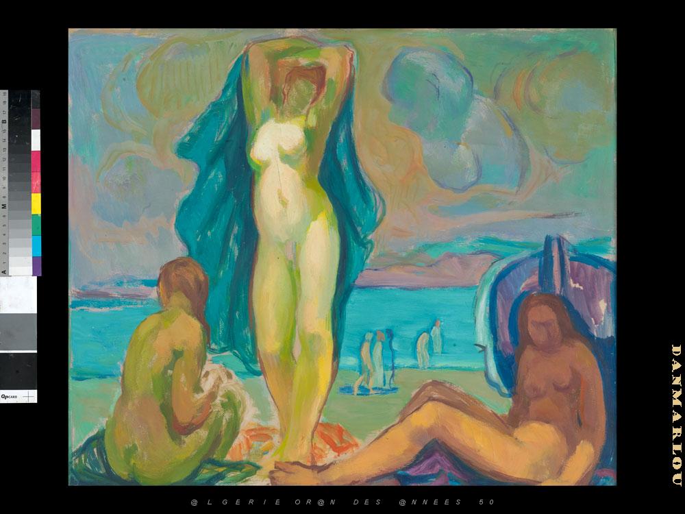 AUGUSTIN FERRANDO 1880-1957 16 - Baigneuses sur la plage d'Ain-Taya.jpg